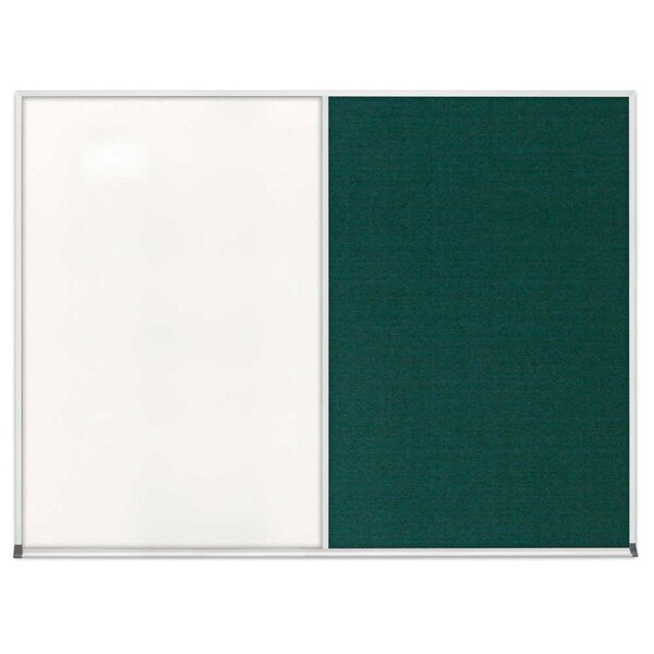 Double Door Radius Corkboard, 60"x36", Sat